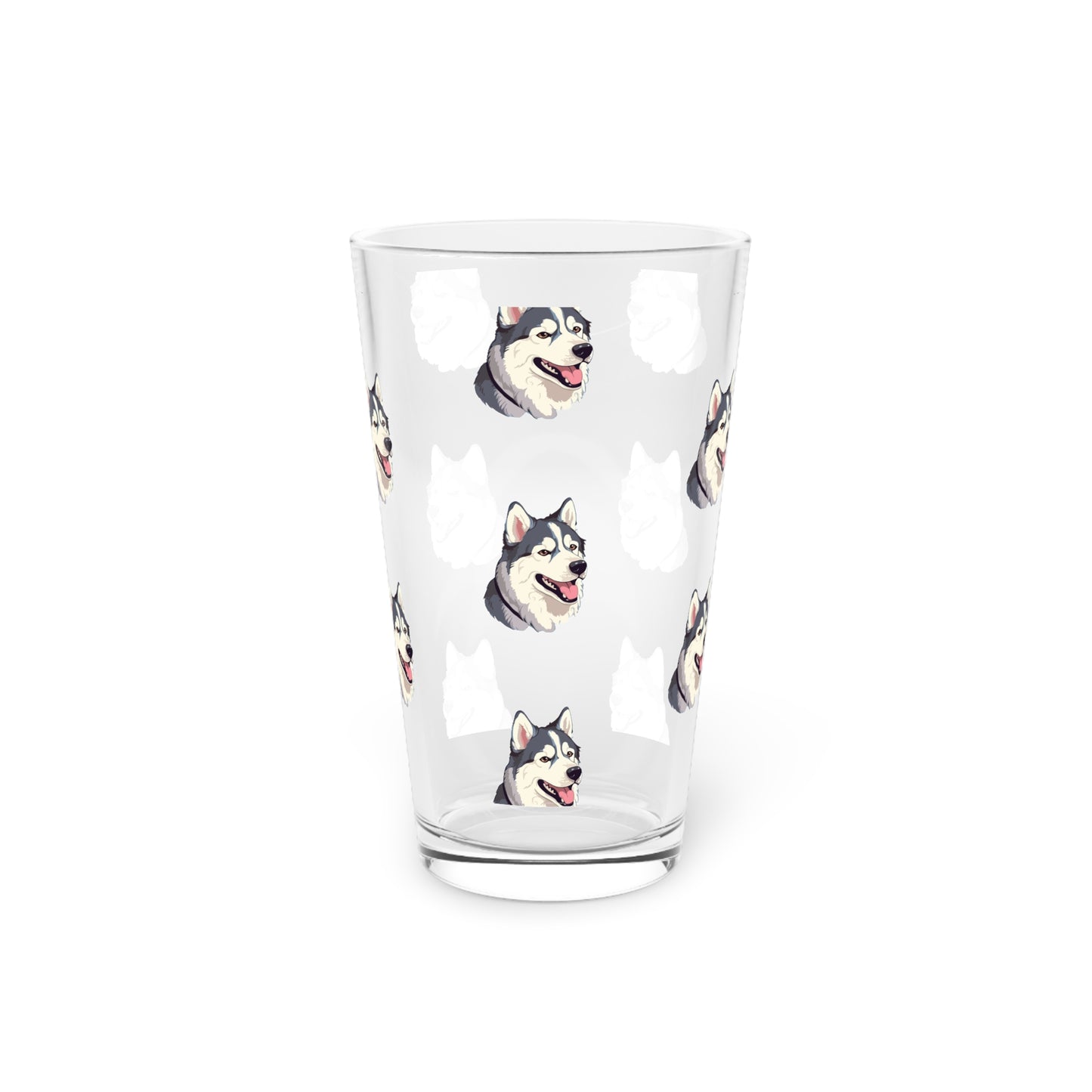 Malamute Head Drinking Glass