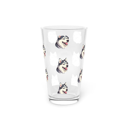 Malamute Head Drinking Glass