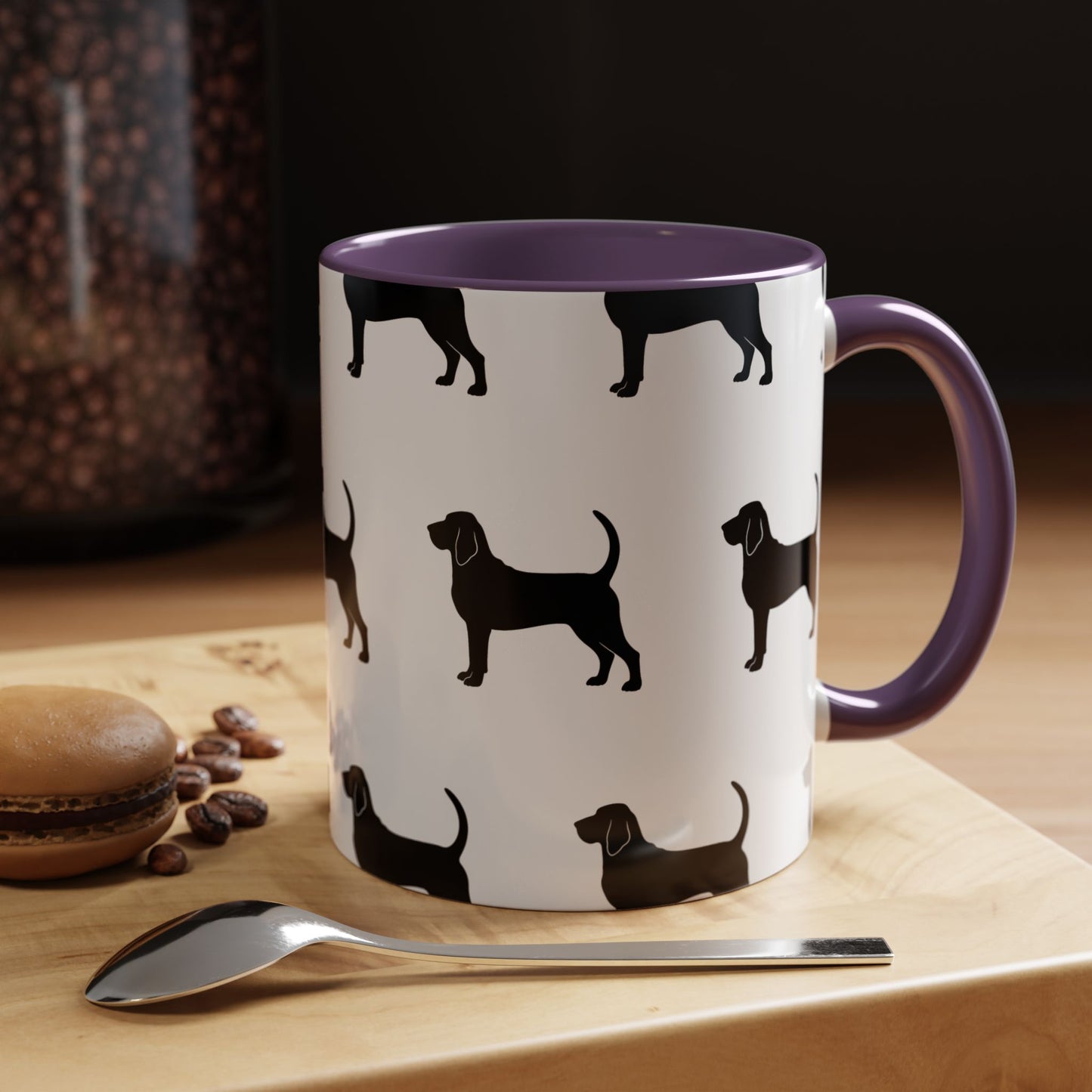 Bloodhound Silhouette 2-Tone Coffee Mug