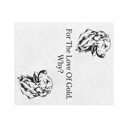 For The Love Of Gold Velveteen Microfiber Blanket