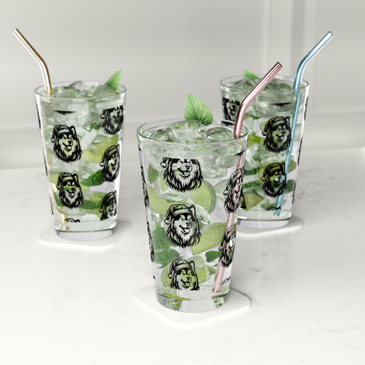 Santa Paws Malamute Drinking Glass