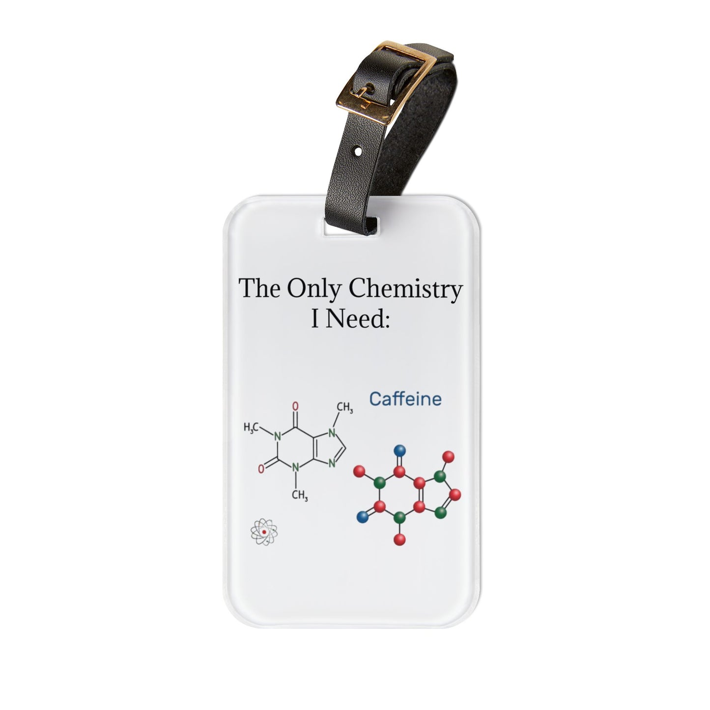 Chemistry Lesson Leather Strap Luggage Tag