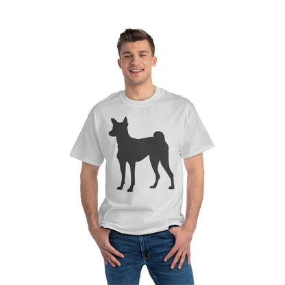 Basenji Silhouette Men's Short-Sleeve Crewneck Tee