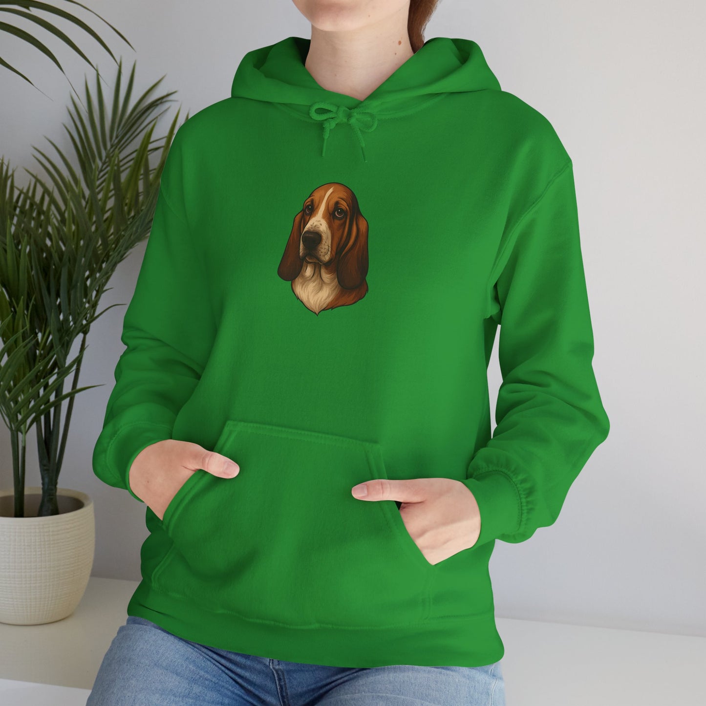 Basset Hound Head Unisex Hoodie