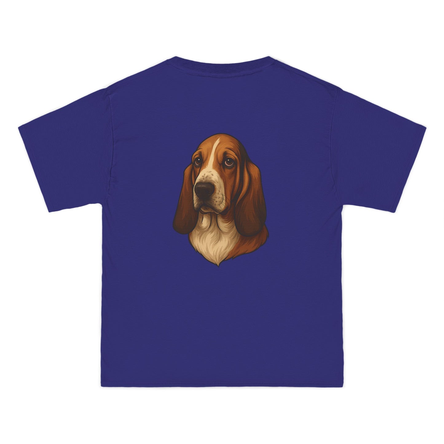 Basset Hound Head Men's Short-Sleeve Crewneck Tee
