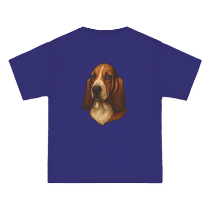 Basset Hound Head Men's Short-Sleeve Crewneck Tee