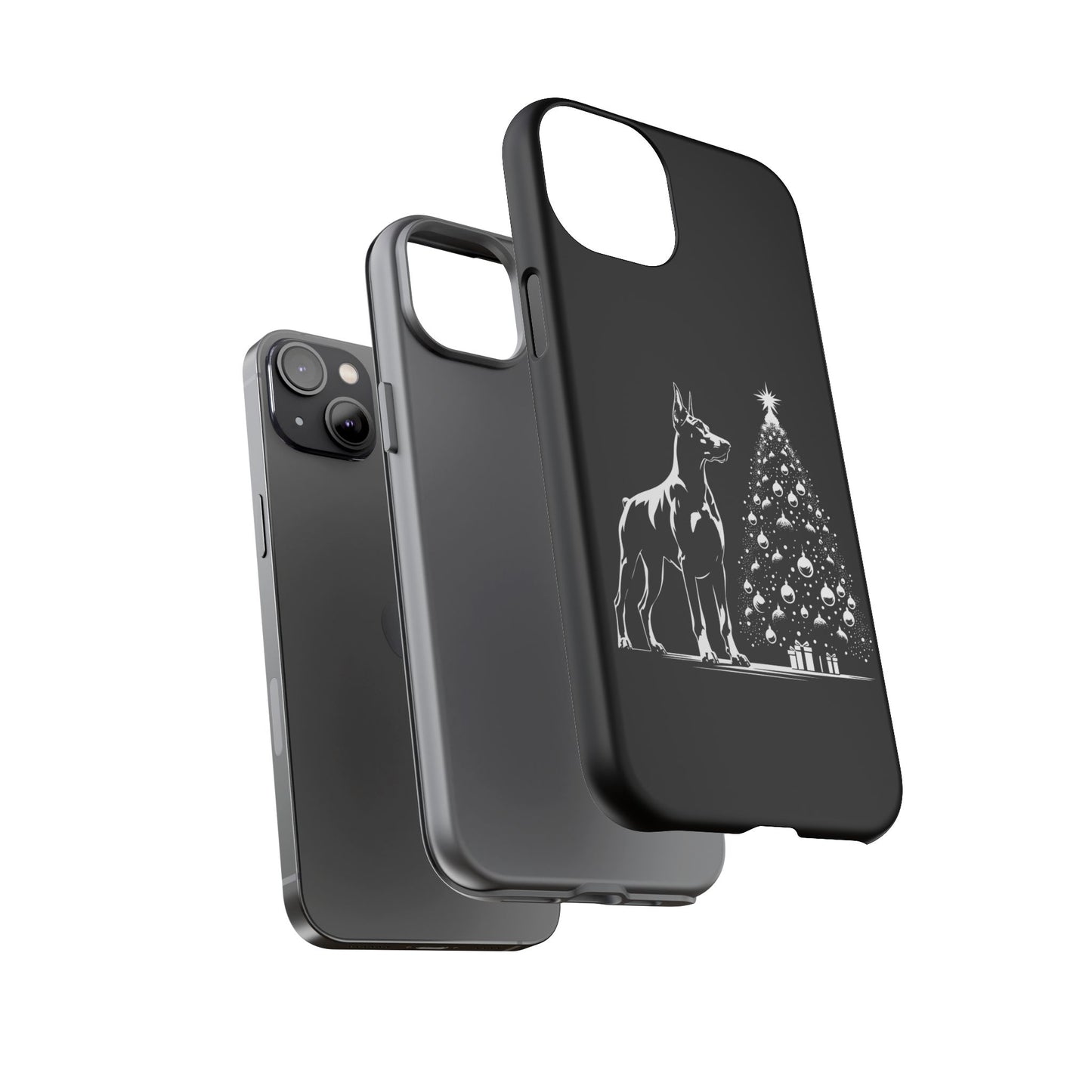 Doberman Christmas Tree iPhone Case