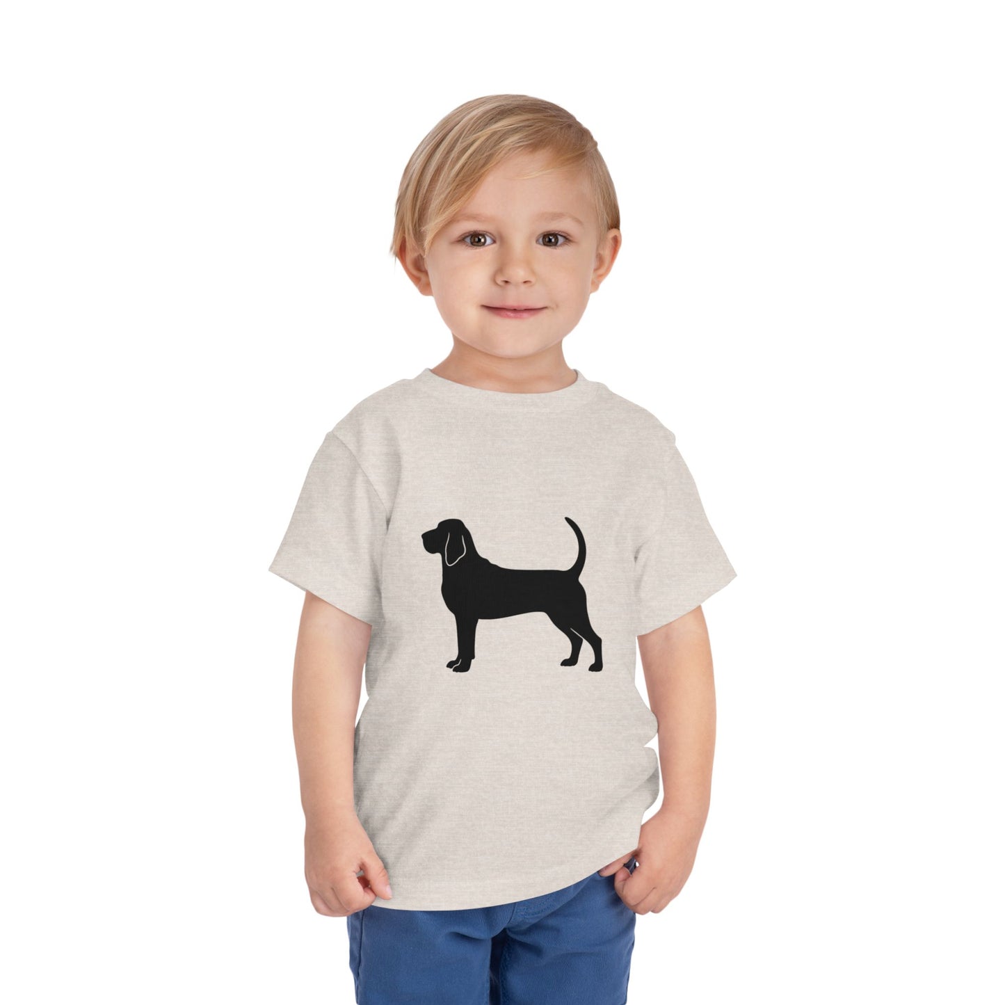 Bloodhound Silhouette Toddler Unisex Short Sleeve Crewneck Tee