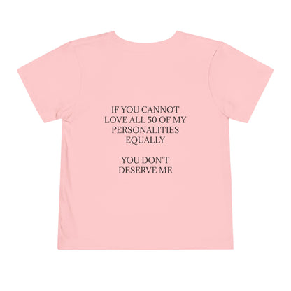 50 Personalities Toddler Unisex Short Sleeve Crewneck Tee