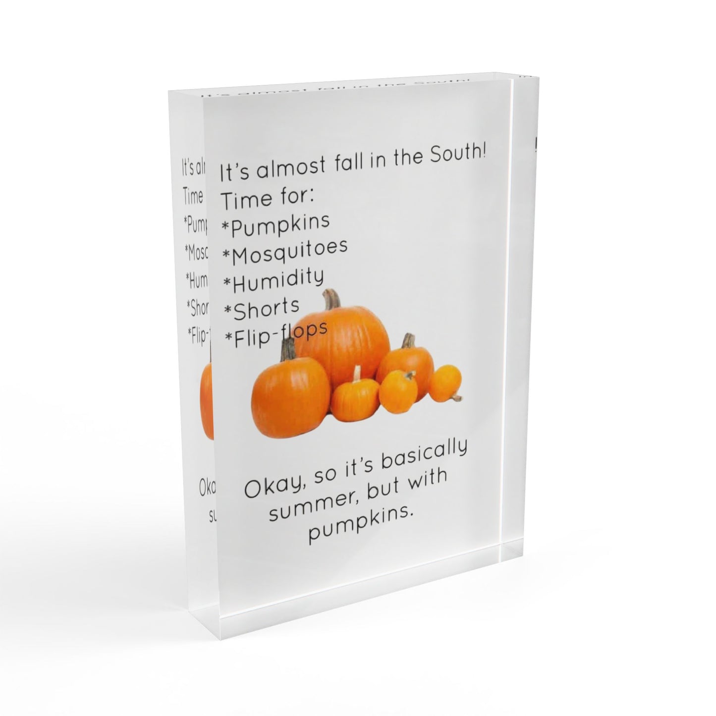 Fall In The South Acrylic Photo Block