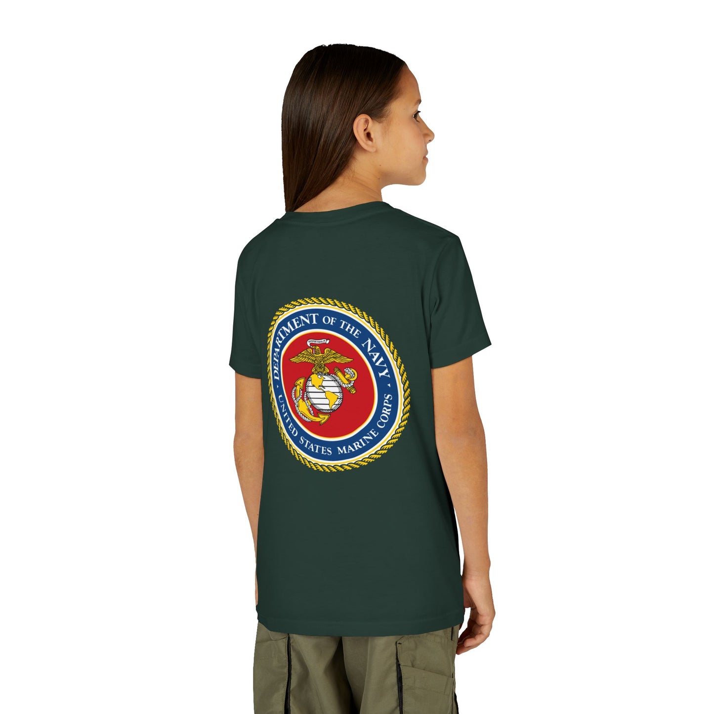 US Marine Corps Youth Unisex Short Sleeve Crewneck Tee