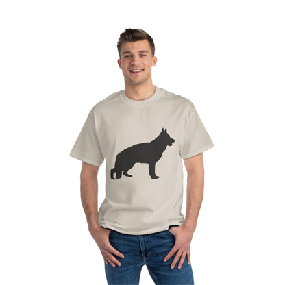 German Shepherd Silhouette Men's Short-Sleeve Crewneck Tee