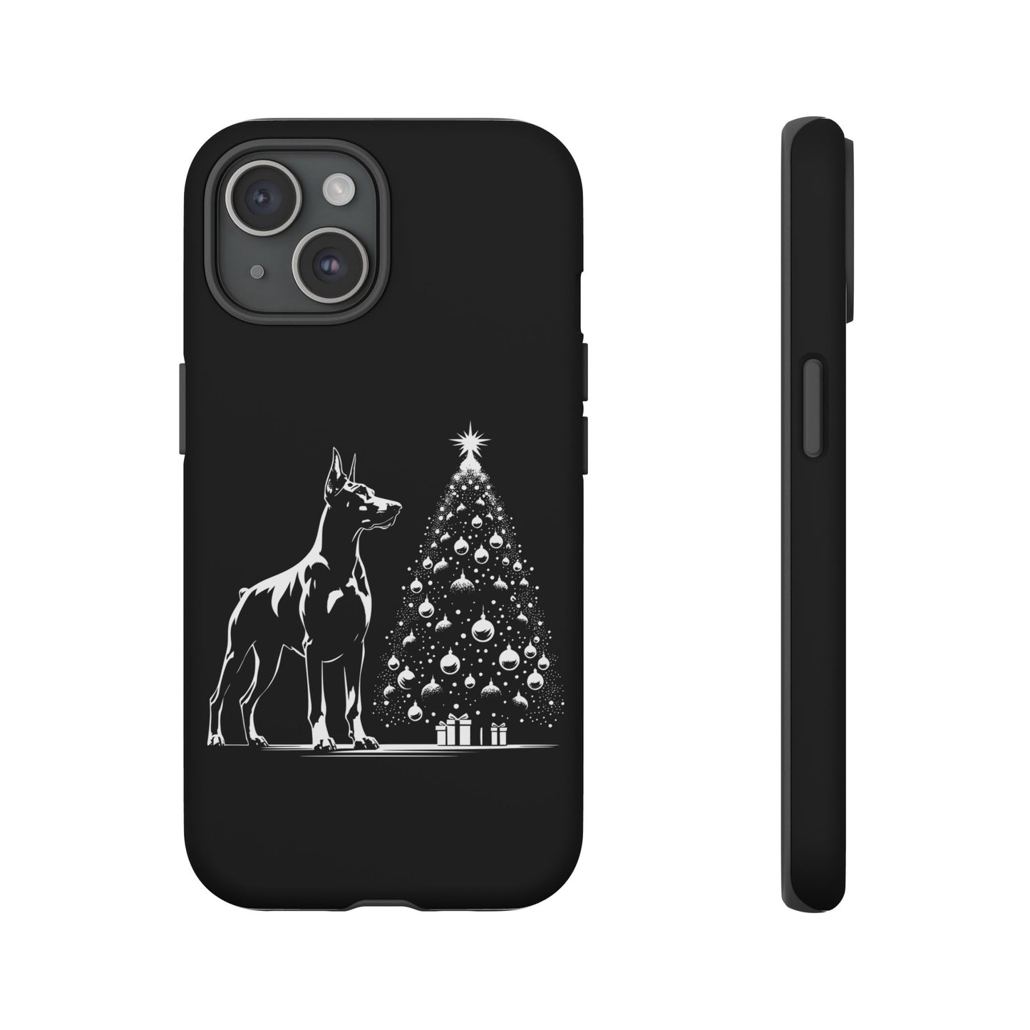 Doberman Christmas Tree iPhone Case