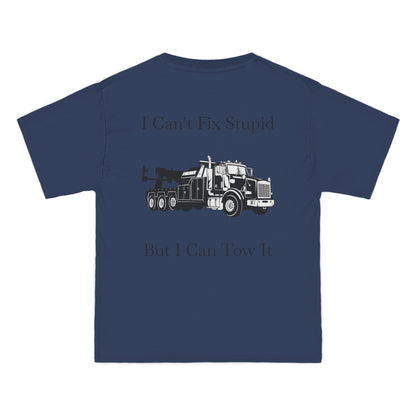 I Can't Fix Stupid Heavy Tow Truck Men's Short-Sleeve Crewneck Tee