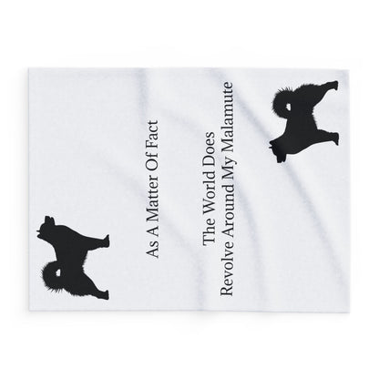 Matter Of Fact Malamute Arctic Fleece Blanket