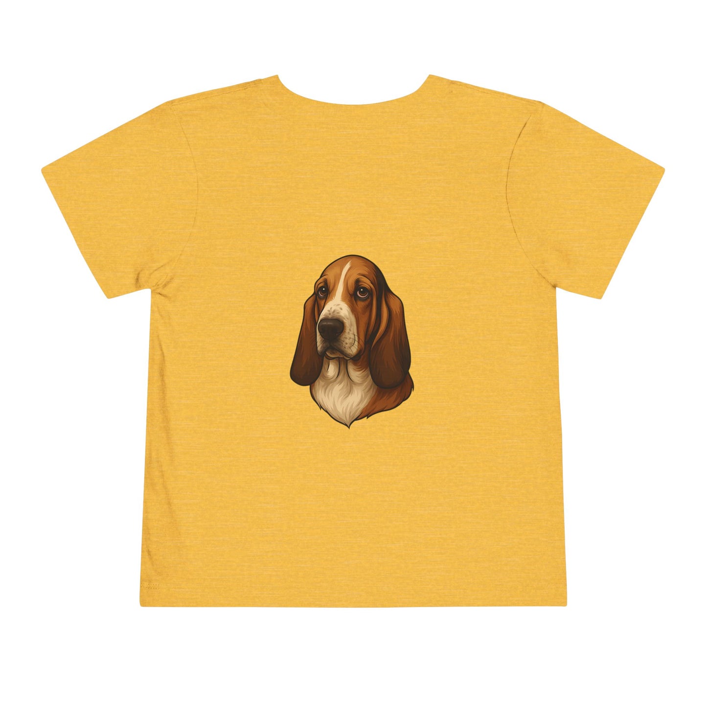 Basset Hound Head Toddler Unisex Short Sleeve Crewneck Tee