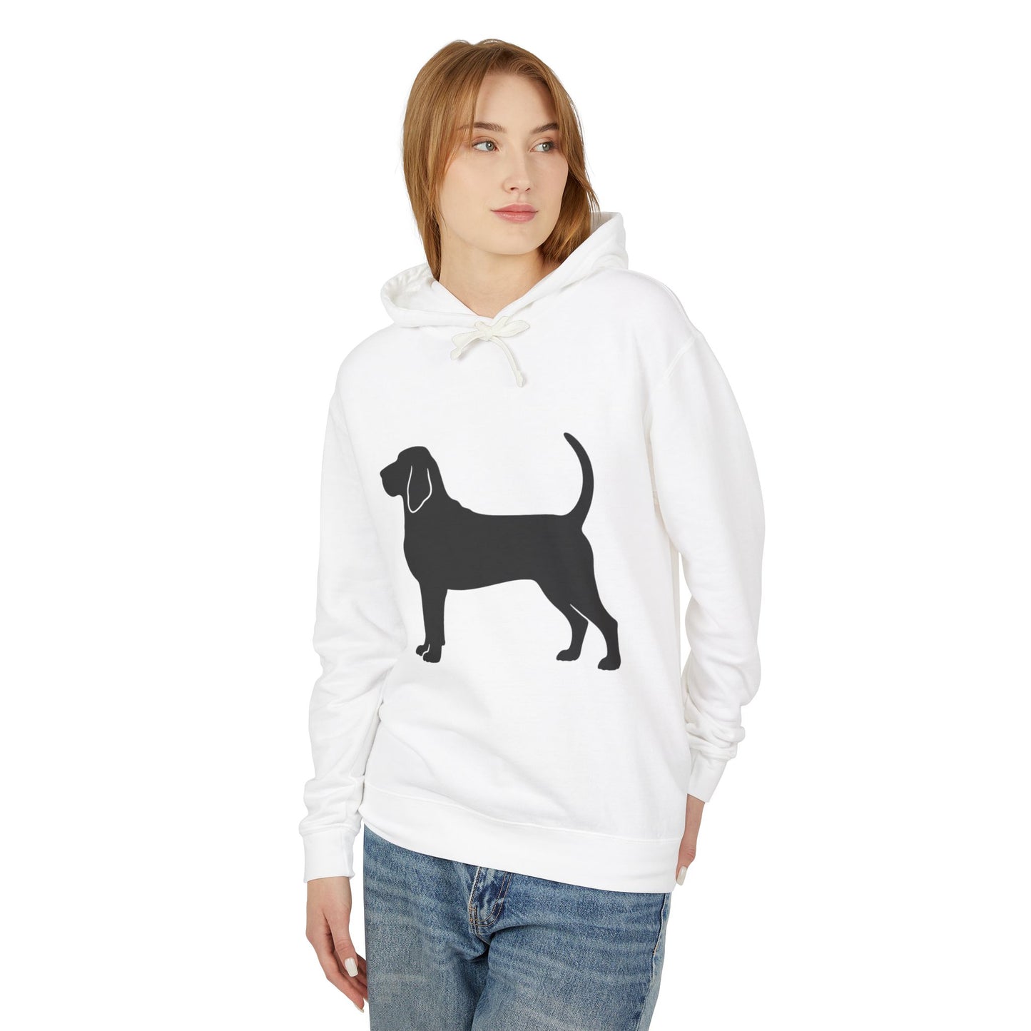 Bloodhound Silhouette Unisex Lightweight Hoodie