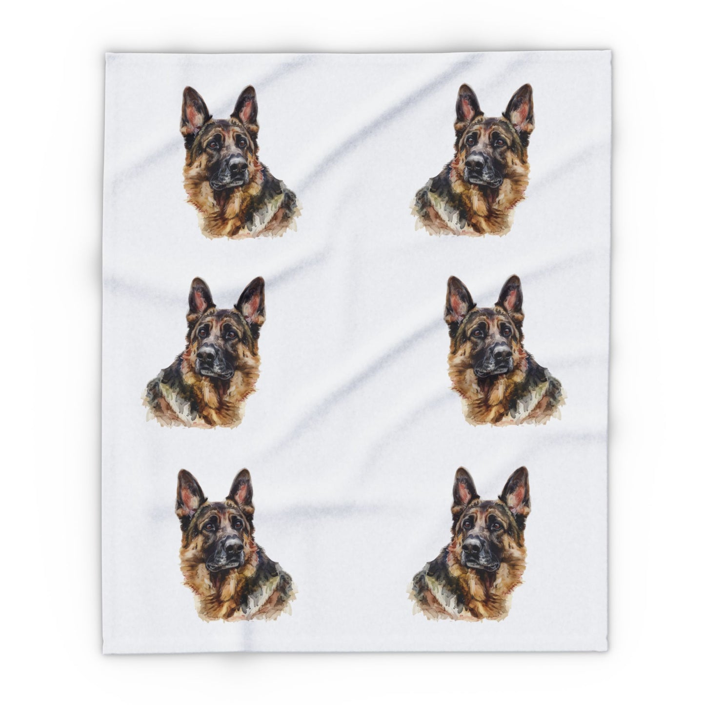 German Shepherd Head Arctic Fleece Blanket