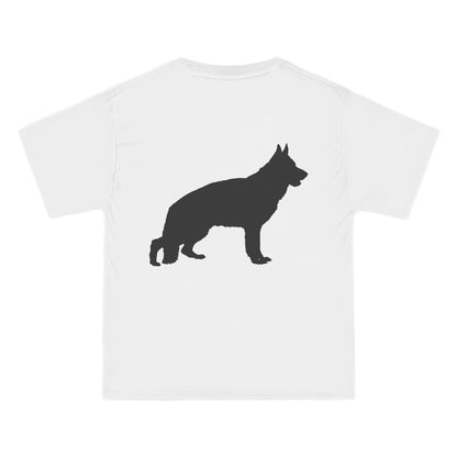 German Shepherd Silhouette Men's Short-Sleeve Crewneck Tee