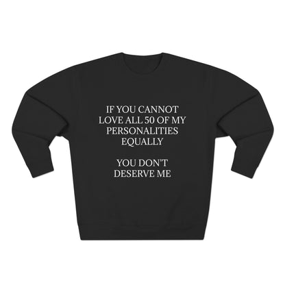 50 Personalities Unisex Crewneck Sweatshirt
