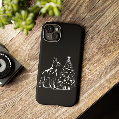 Doberman Christmas Tree iPhone Case