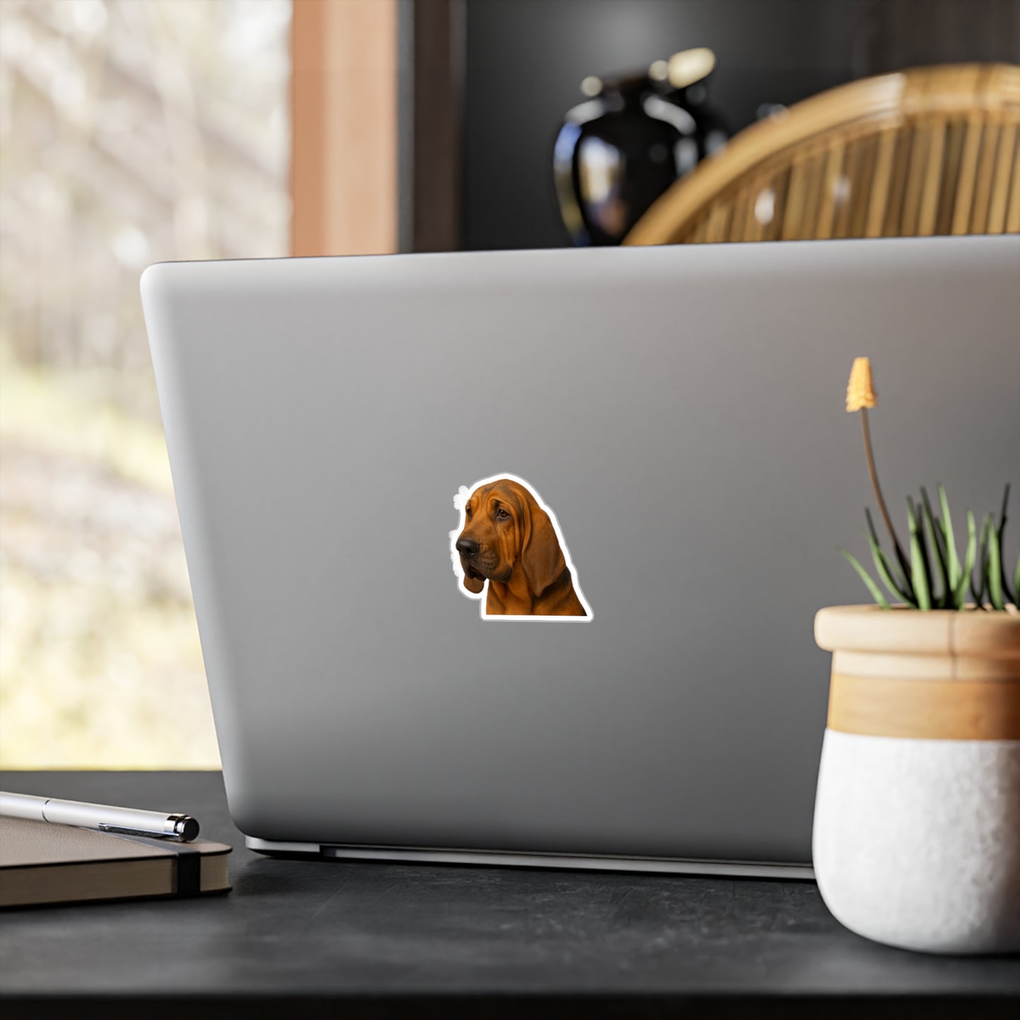 Bloodhound Head Vinyl Decal