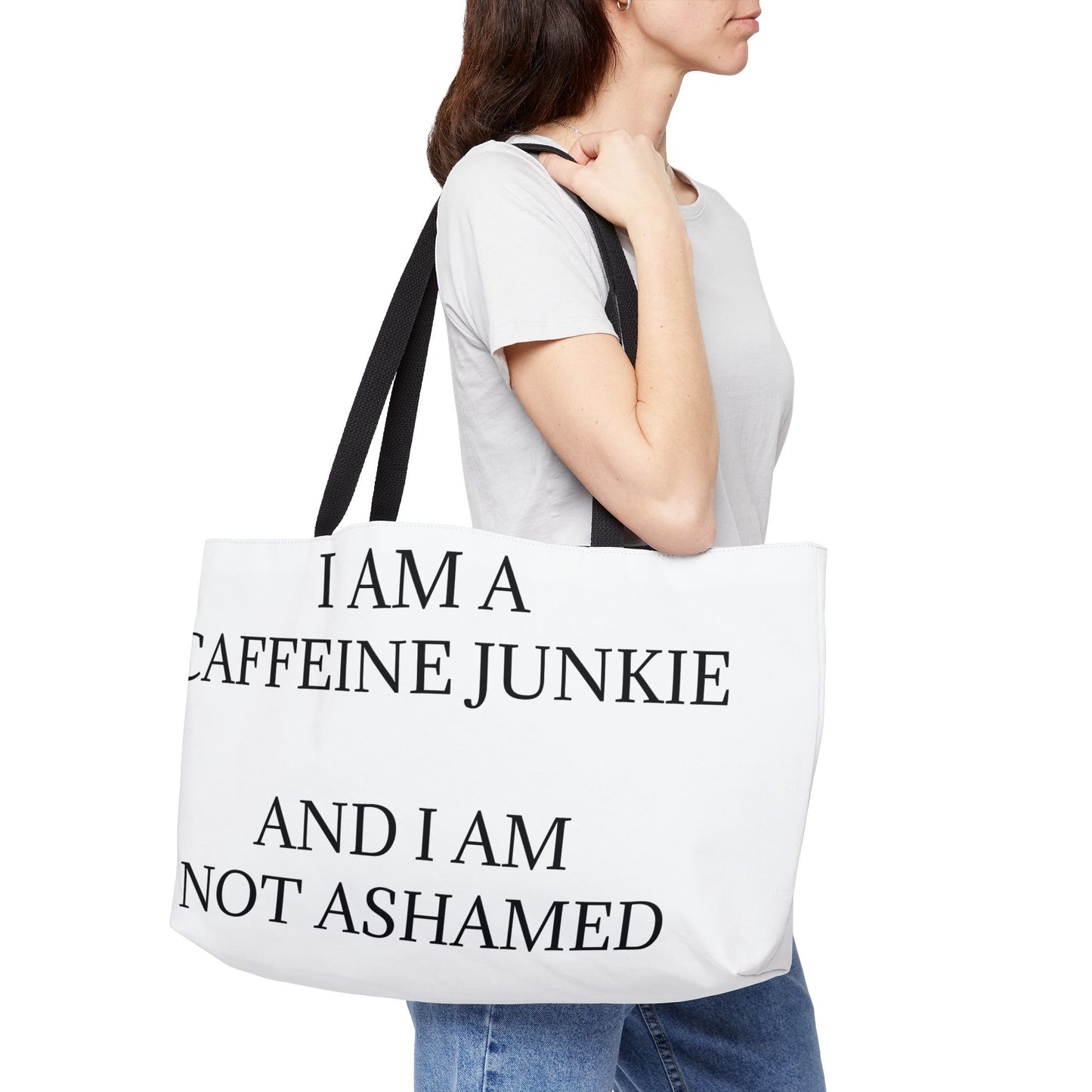 Caffeine Junkie Weekender Tote Bag