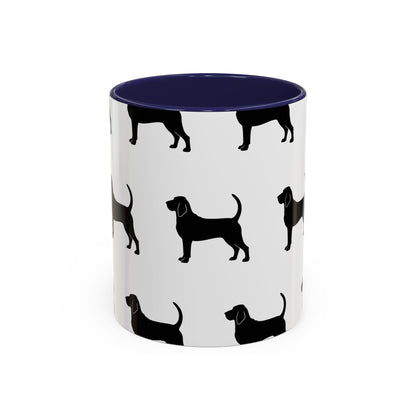 Bloodhound Silhouette 2-Tone Coffee Mug