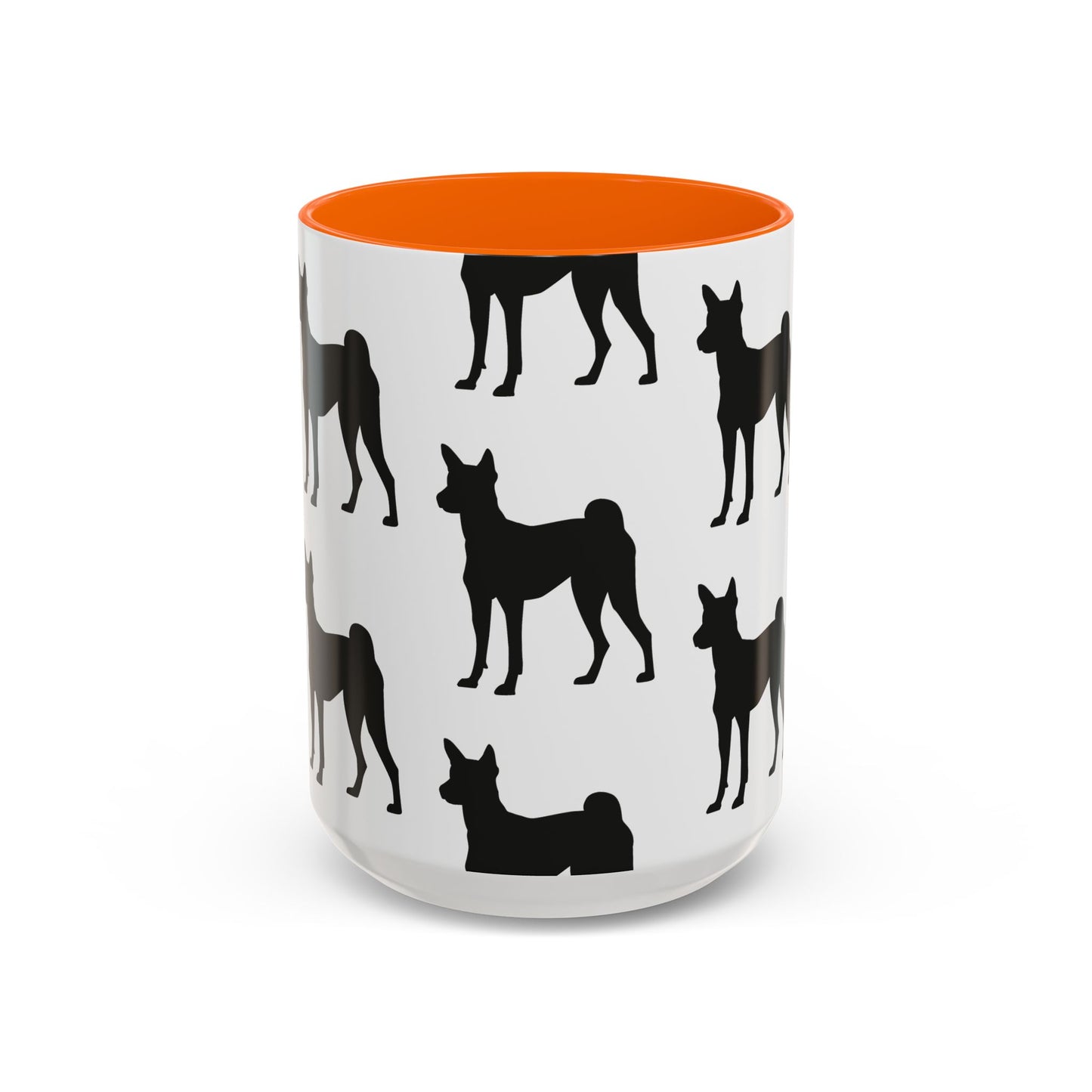Basenji Silhouette 2-Tone Coffee Mug