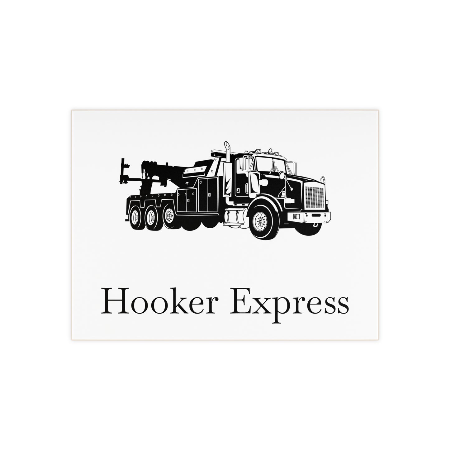 H**ker Express Heavy Tow Truck Ceramic Photo Tile