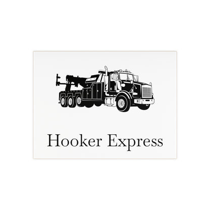 H**ker Express Heavy Tow Truck Ceramic Photo Tile