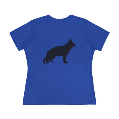 German Shepherd Silhouette Women's Short Sleeve Crewneck Tee