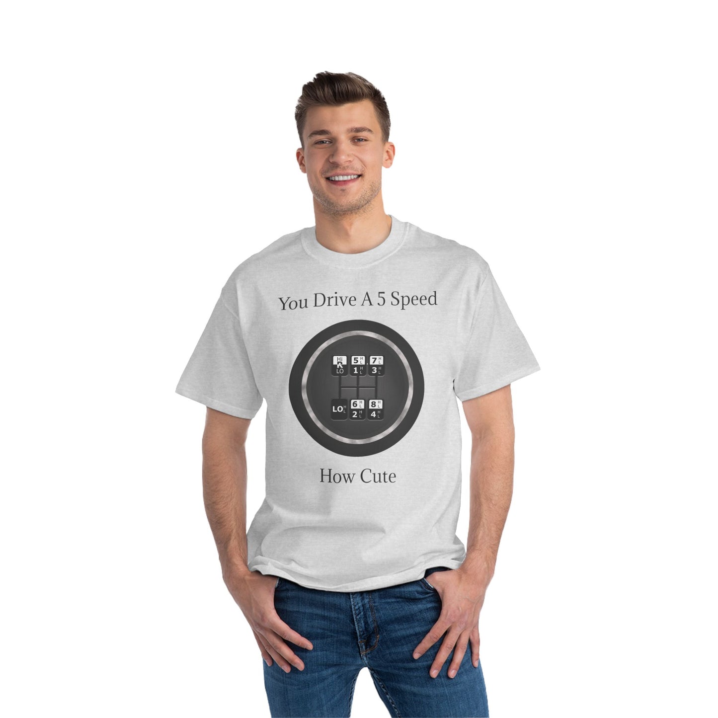 5 Speed How Cute Men's Short-Sleeve Crewneck Tee