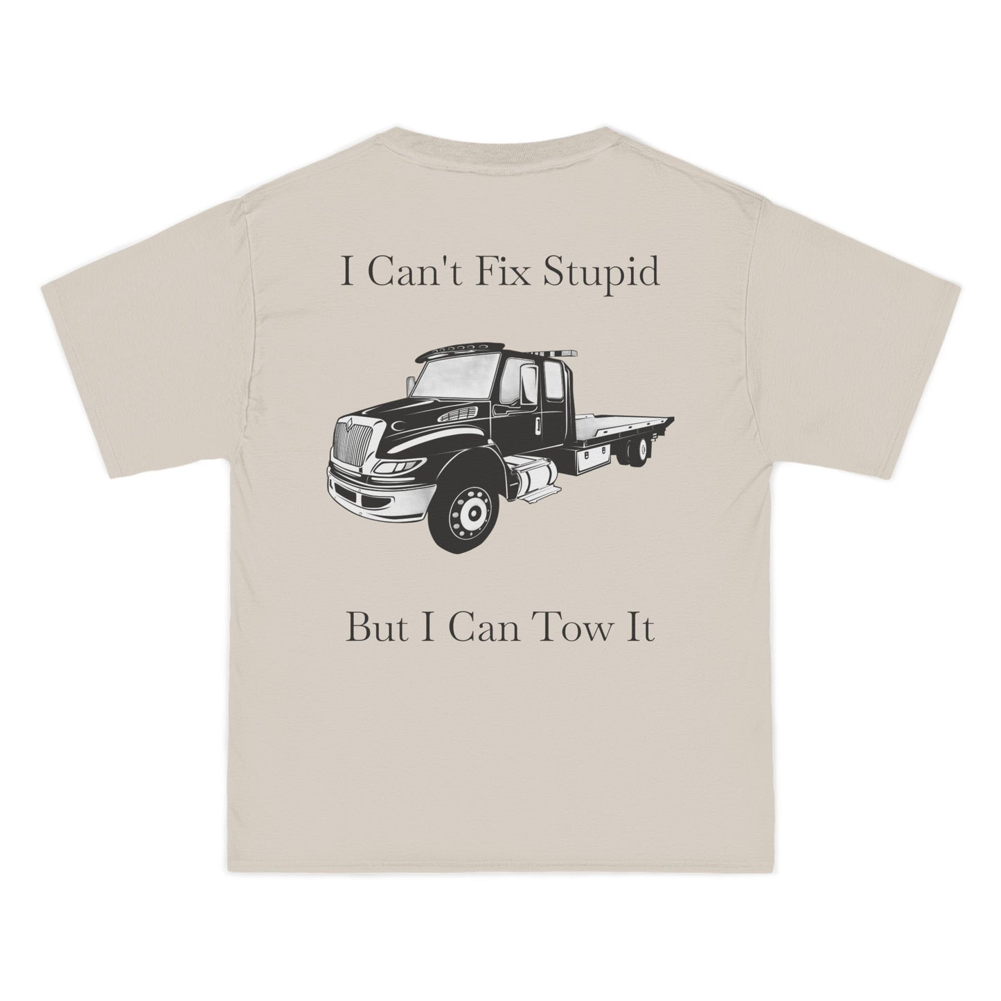 I Can't Fix Stupid Flatbed Men's Short-Sleeve Crewneck Tee