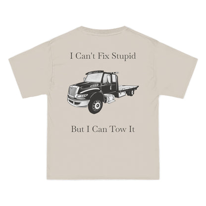 I Can't Fix Stupid Flatbed Men's Short-Sleeve Crewneck Tee