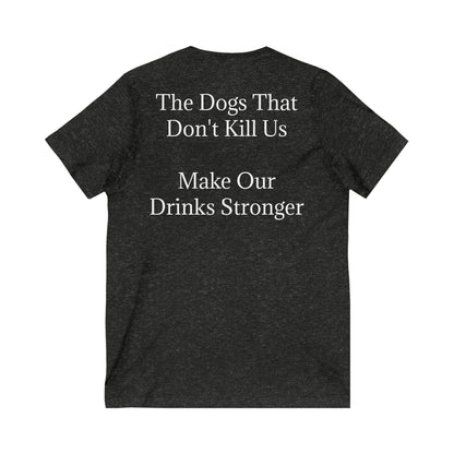 Drinks Stronger Unisex Short Sleeve V-Neck Tee