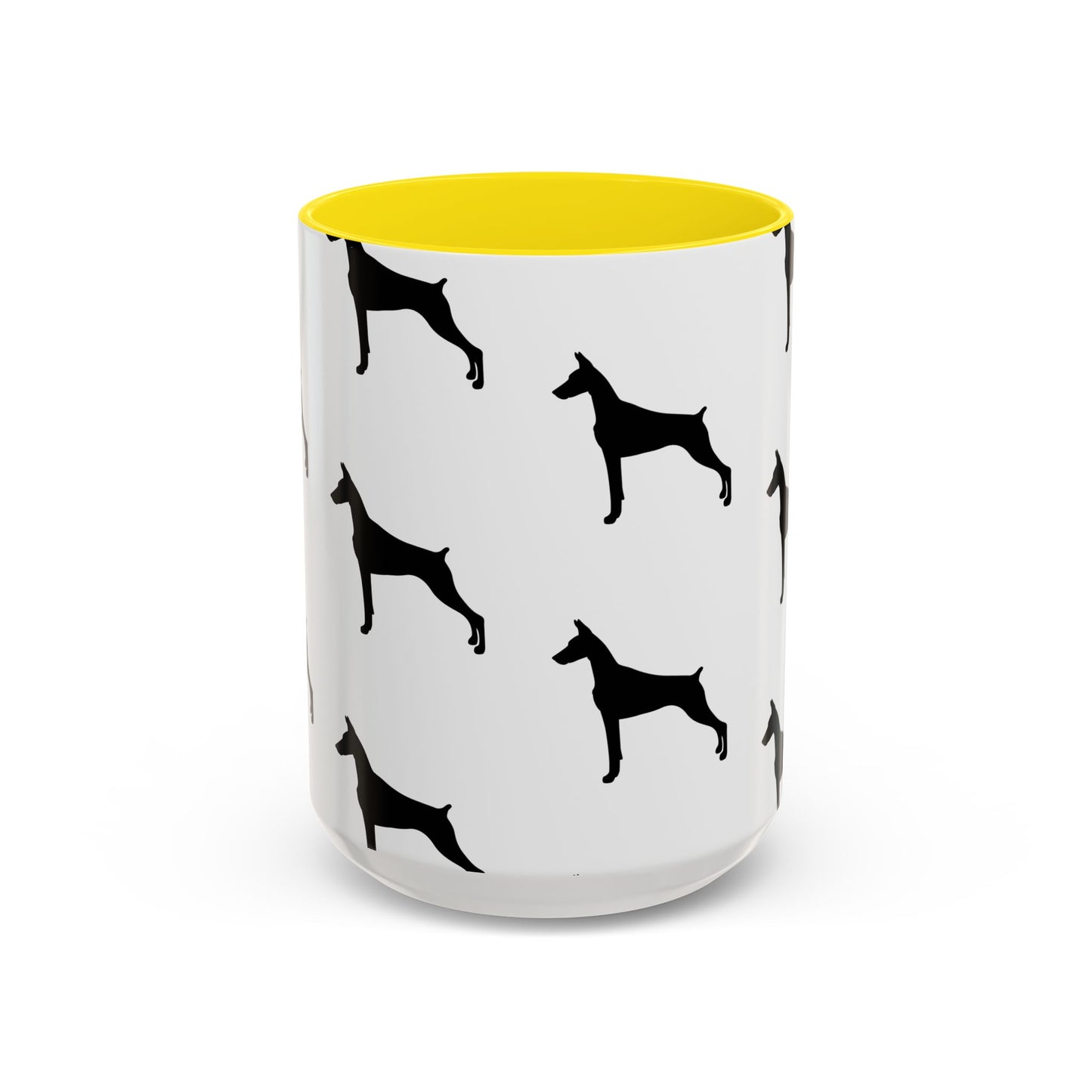 Doberman Silhouette 2-Tone Coffee Mug