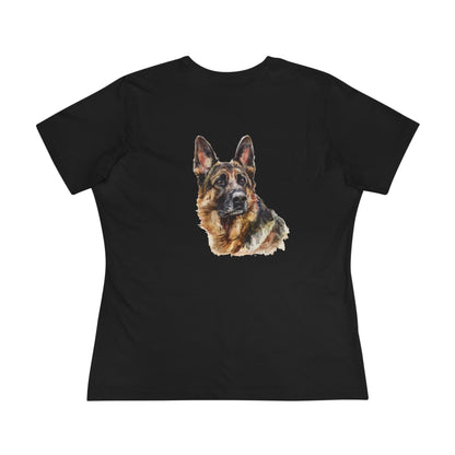 German Shepherd Head Women's Short Sleeve Crewneck Tee