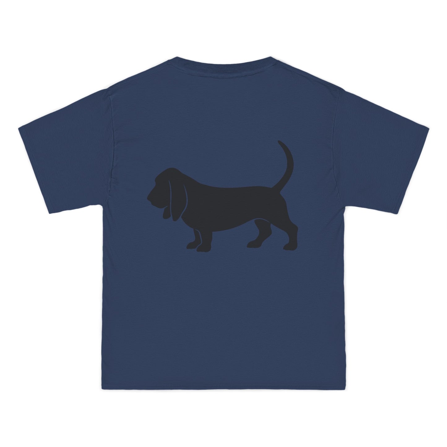 Basset Hound Silhouette Men's Short-Sleeve Crewneck Tee