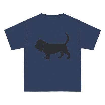 Basset Hound Silhouette Men's Short-Sleeve Crewneck Tee