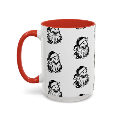 Santa Paws Cat 2-Tone Coffee Mug