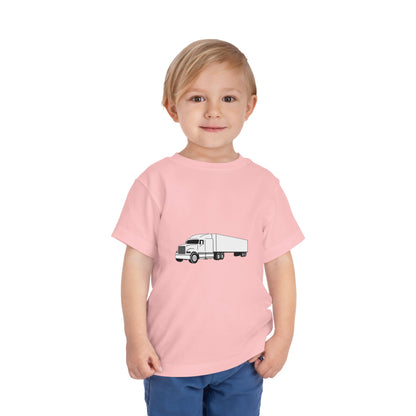 Semi Truck Toddler Unisex Short Sleeve Crewneck Tee