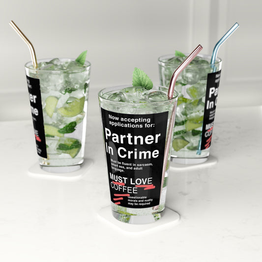Partner In Crime Drinking Glass
