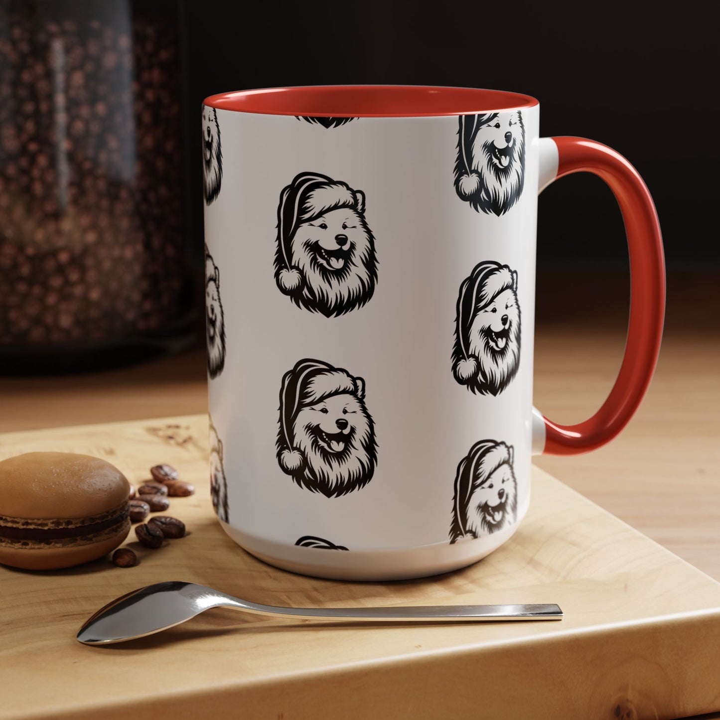 Santa Paws Samoyed 2-Tone Coffee Mug