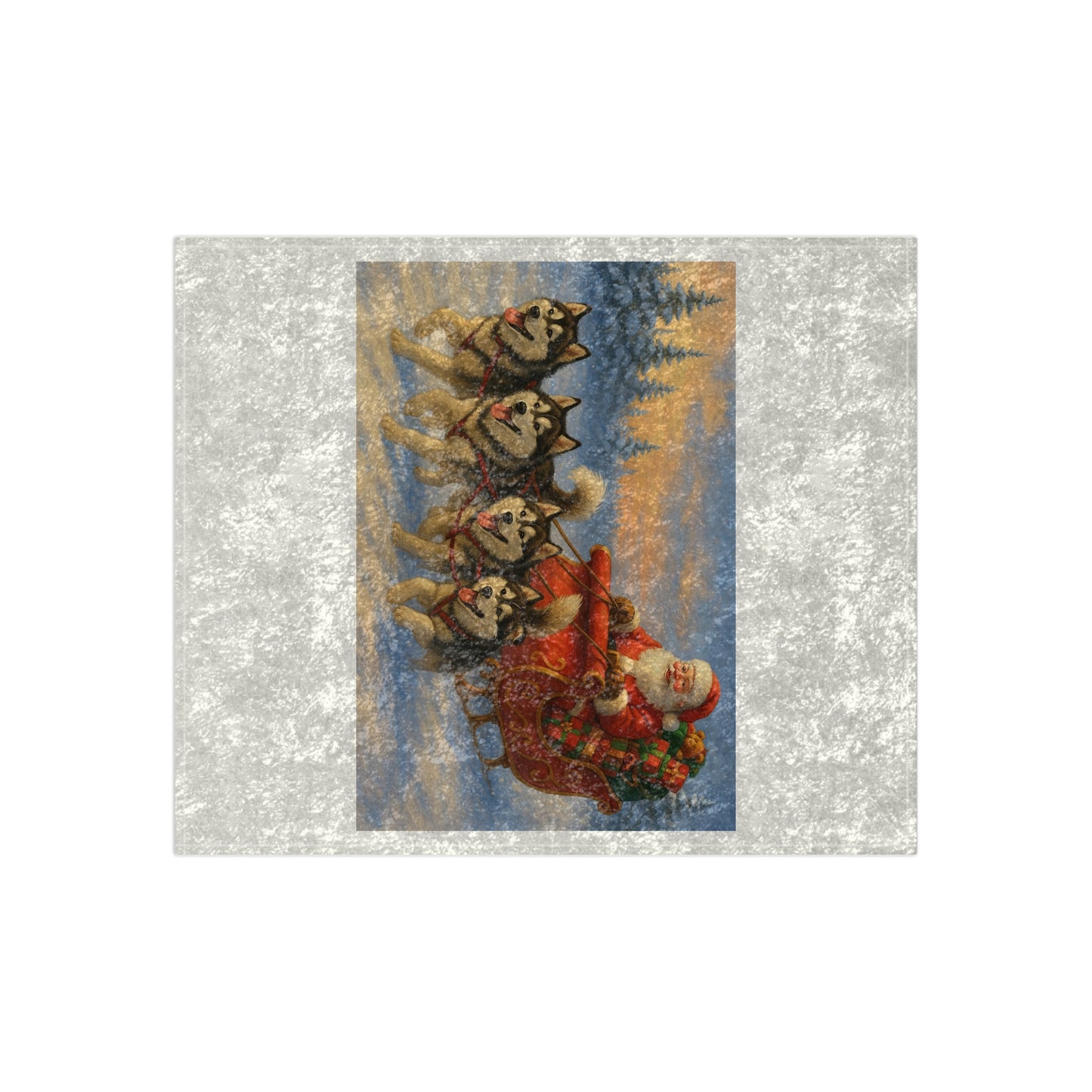 Dashing Through The Snow Crushed Velvet Blanket