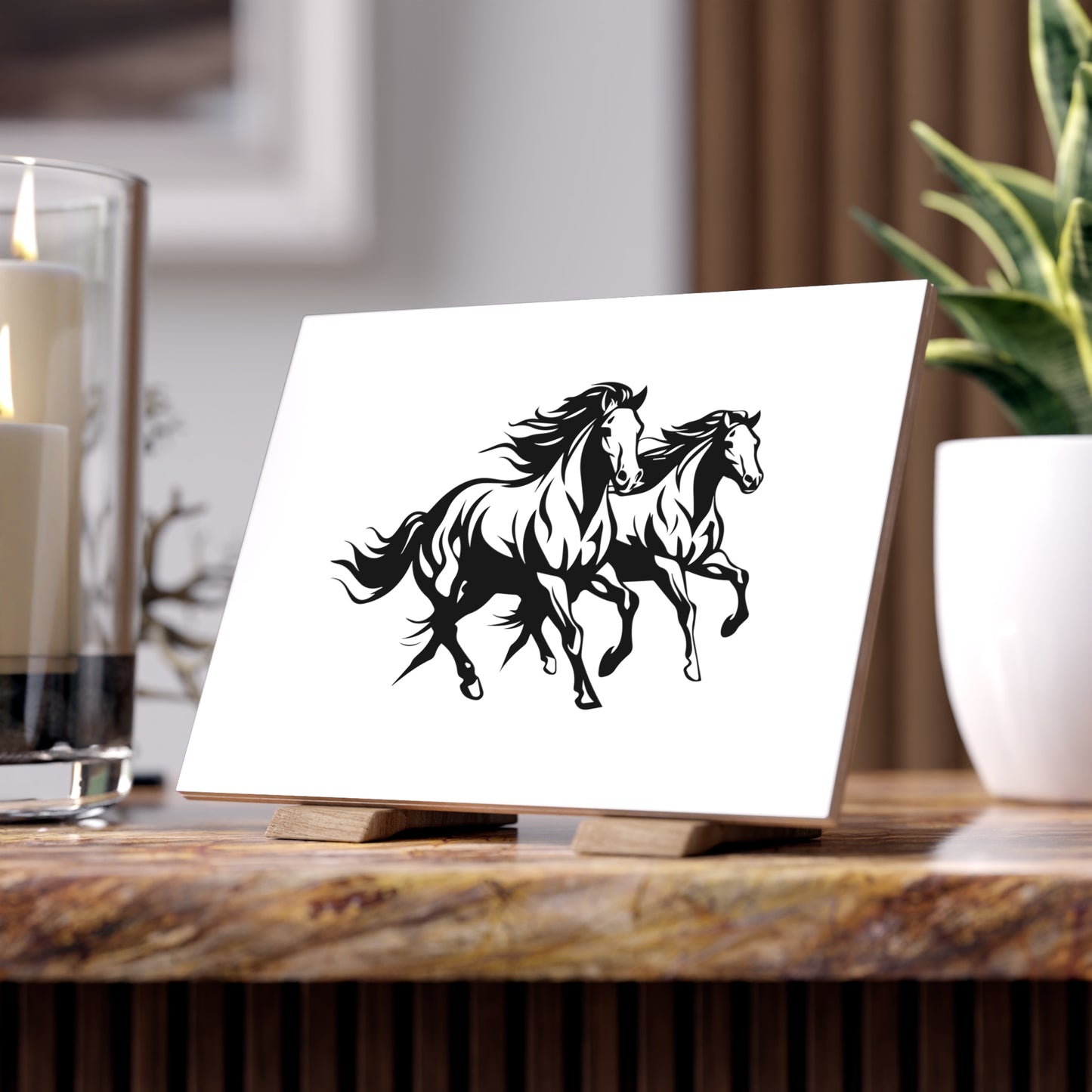 Horsin' Around Ceramic Photo Tile