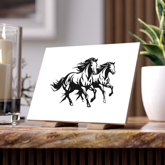 Horsin' Around Ceramic Photo Tile