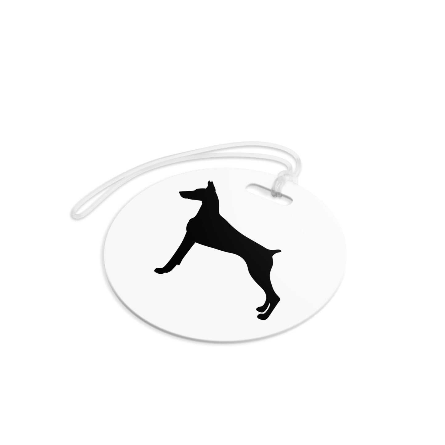 Doberman Silhouette Luggage Tag