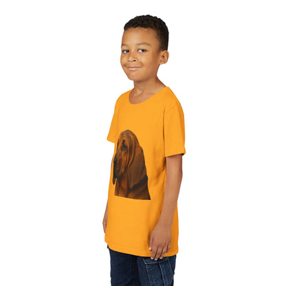 Bloodhound Head Youth Unisex Short Sleeve Crewneck Tee