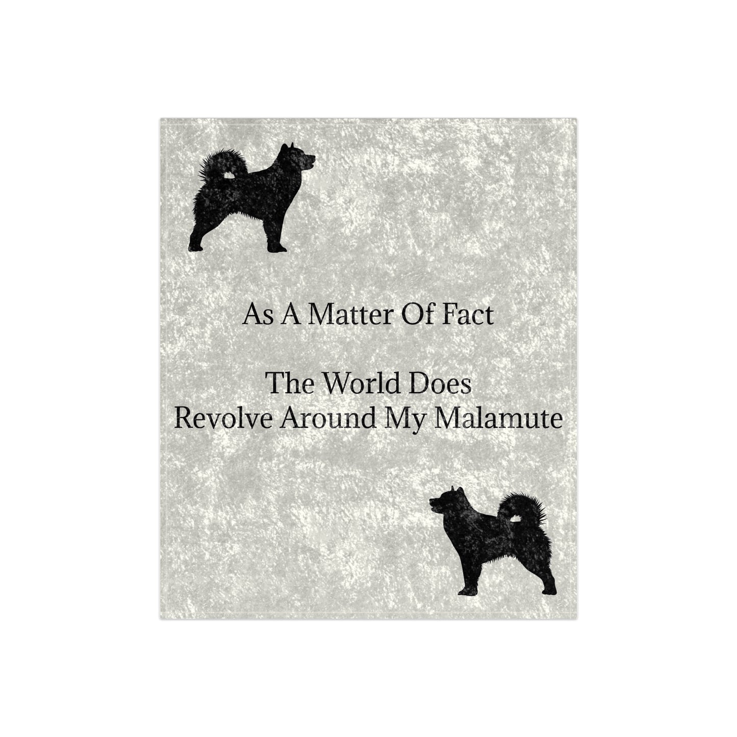 Matter Of Fact Malamute Crushed Velvet Blanket